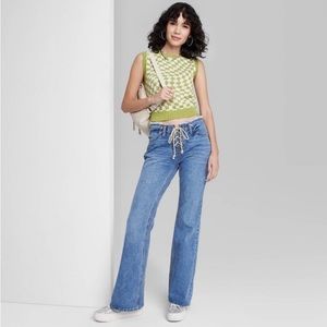 🆕 Women’s Low Rise Relaxed Lace Up Flare Jeans